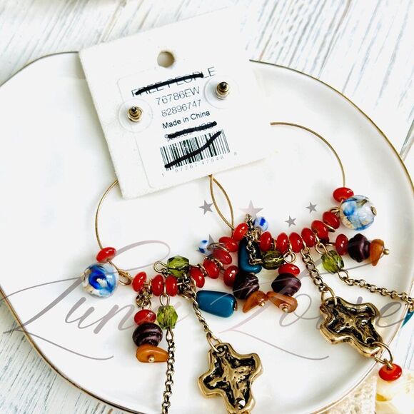 FREE PEOPLE Lola Hoops In Gold NWT - Picture 5 of 5